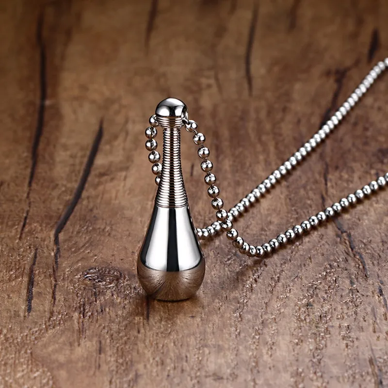 

Fashion Stainless Steel Perfume bottle pendant Necklaces for women mens Detachable pendant Dropshipping