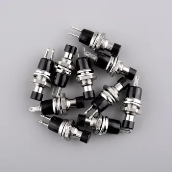 

10Pcs Black Mini Miniature Momentary On/Off Lockless Micro Push Button Switches 2pins 0.5A Useful Switch