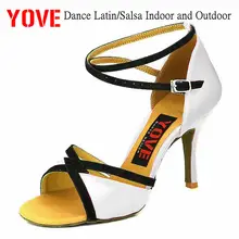 YOVE стиль w123-14 танцевальная обувь Бачата/Сальса крытый и открытый Женская танцевальная обувь