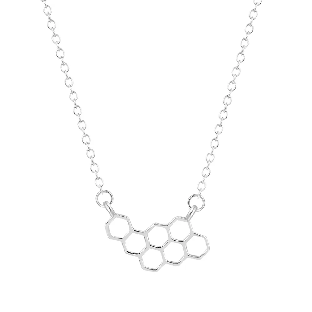 QIAMNI-Unique-Jewelry-Cute-Simple-Honeycomb-Beehive-Hive-Bee-Honeybee-Necklace-Pendant-Collares-Fashion-Gift-for (2)