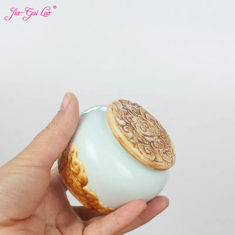 Керамическая чайная коробка JIA GUI LUO портативный дорожный контейнер для хранения