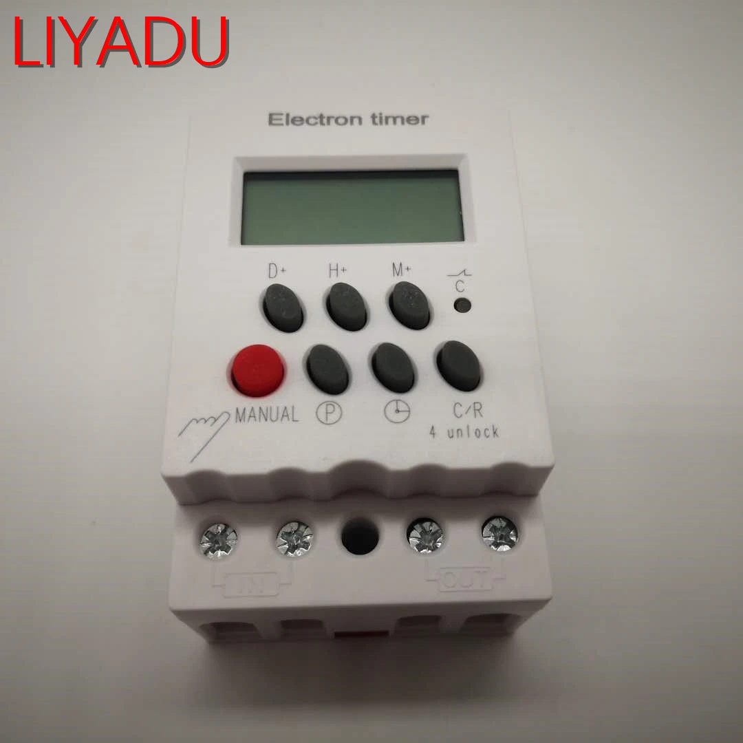 

KG316T 220V 12V 110V 24V 25A 10A Din Rail Digital Time Timer Switch Daily Programmable With power saving mode