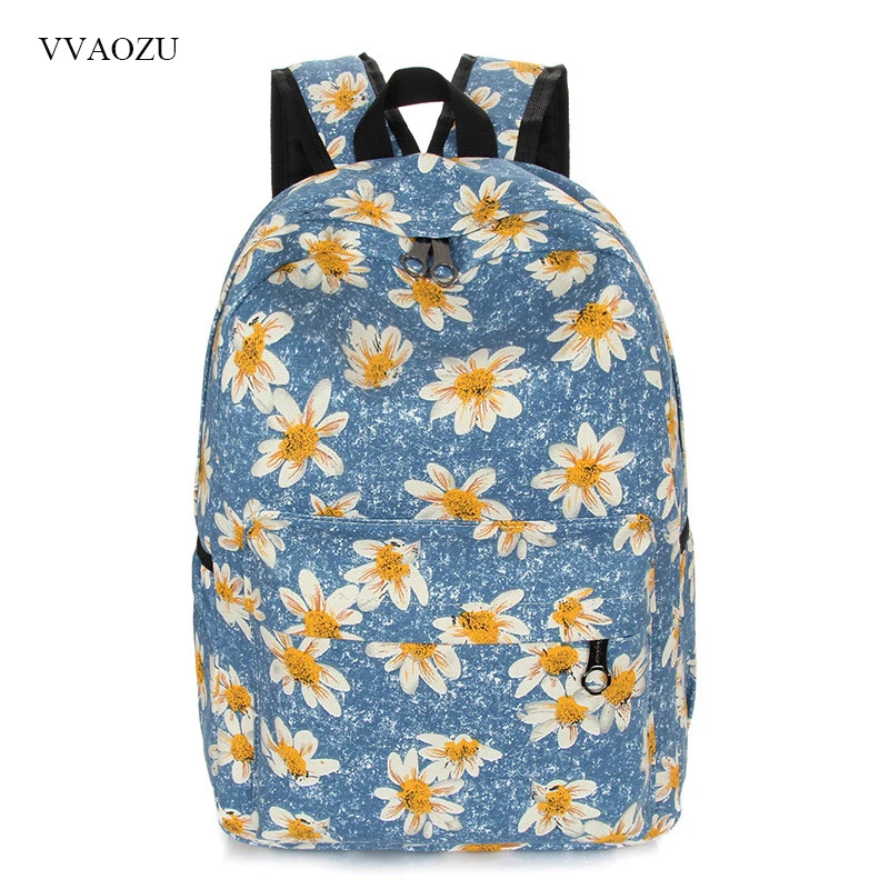 Цветы холст рюкзак студент школьная сумка цветочный ноутбук рюкзак для школы подростков Обувь для девочек Дорожные сумки школьный книга