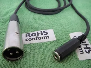 

5pcs 1/8" 3.5mm Headphone Female Stereo Jack to XLR Male microphone Cable H1015