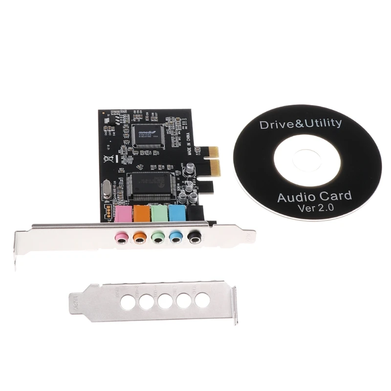 

PCI-E Audio Digital Sound Card 5.1 Solid Capacitors CMI8738 Chipset + Barrier