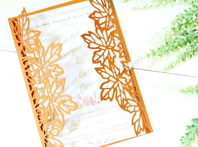 Convites de casamento temático de outono 🍂 1