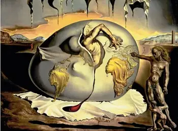

Salvador Dali Geopoliticus Child Birth of the New Man Art SILK POSTER Decorative painting 24x36inch