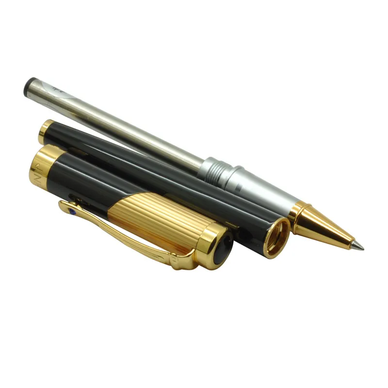 Jinhao 9009 Роскошная золотая Ручка-роллер с алмазным зажимом, гладкая металлическая шариковая ручка для студентов, школьные принадлежности