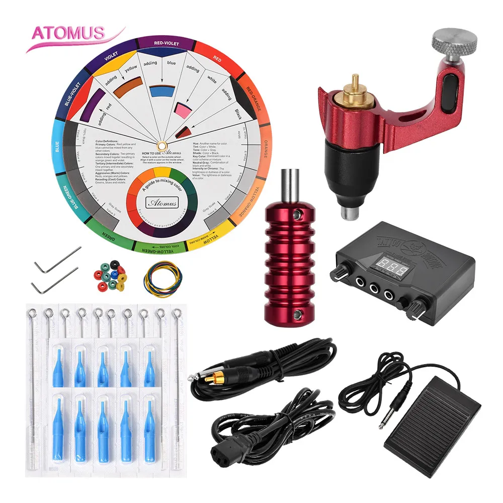 

Tattoo Machine Rotary De Bobinas Machine Set Para Tatuagem Tatuajes Tatoo Kits Tools Pedal Kit Herramientas De Maquina Tatuar
