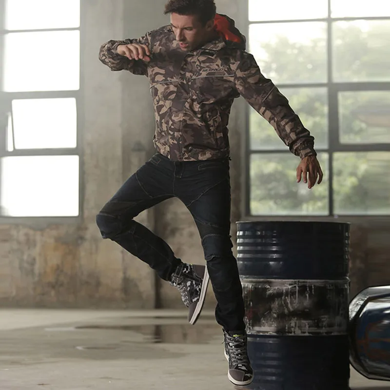 SCOYCO Motorcycle Shoes Anti-skip Breathable Shockproof Protective Touring Casual High Ankle MBX/MTB/ATV Riding Boots MT016