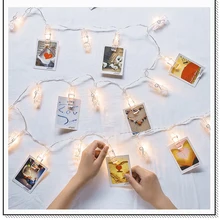 Открытка фото Зажимы колышки светодиодные гирлянды для свадьбы Вечерние гирлянды рождественские украшения домашний декор