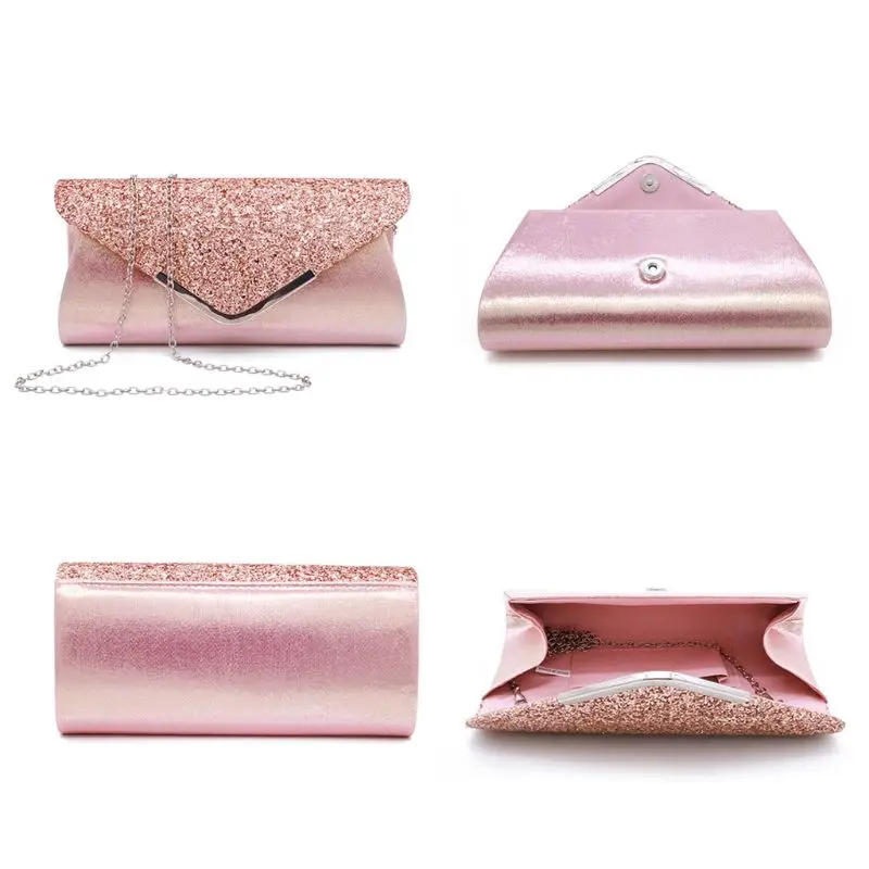 النساء بريق لماع مسحوق الكتف Crossbody الزفاف السهرة حزب الفاصل حقيبة يد محفظة