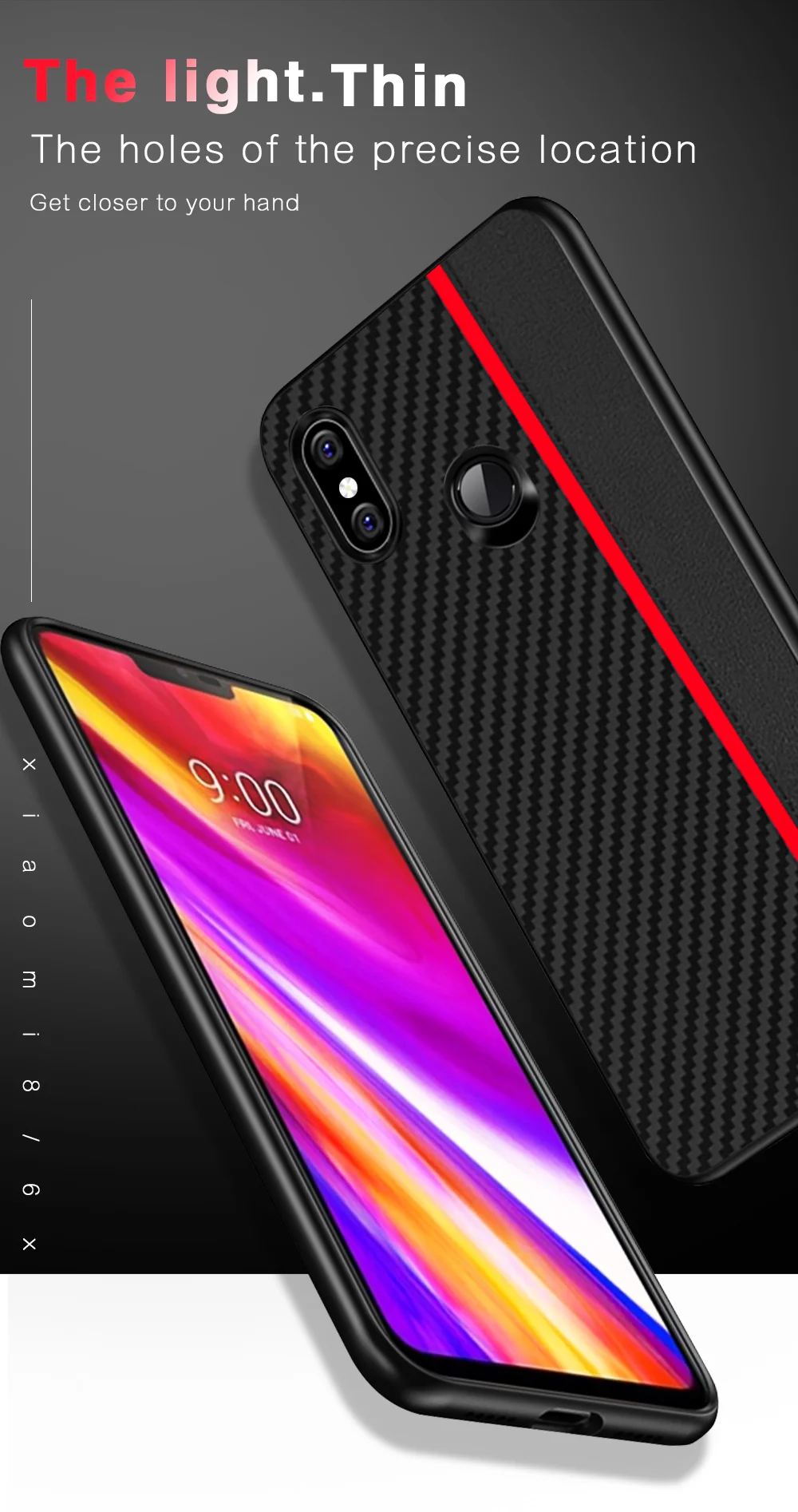 Для Xiaomi mi 8 Lite чехол Оригинальное углеродное волокно кожа мягкий край Защитная крышка для Xiaomi mi 9 SE mi A2 Pocophone F1 чехол