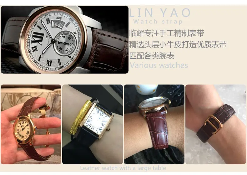 Ремешок для наручных часов для Cartier Tank Solo W6700255 натуральная кожа ремешок для часов 18 мм/20 мм/22 мм браслет для Для мужчин/женские ремешки наручных часов