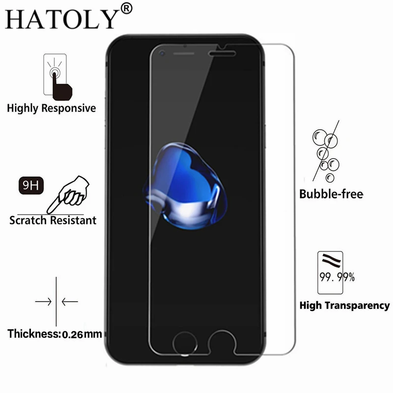 2PCS Tempered Glass For iPhone 7 Plus Ultra-thin Screen Protector for iphone 7 Plus Film For iPhone 7 Plus Glass HATOLY