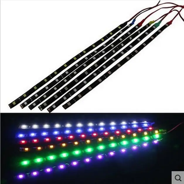 Водонепроницаемая 30 см Светодиодная лента 5050 SMD 12 светодиодов гибкие