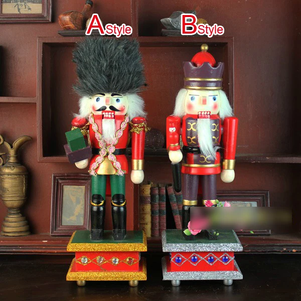 

HT076 Free shipping Movable doll puppets 31cm high quality large mats Nutcracker puppet soldiers children Christmas gift