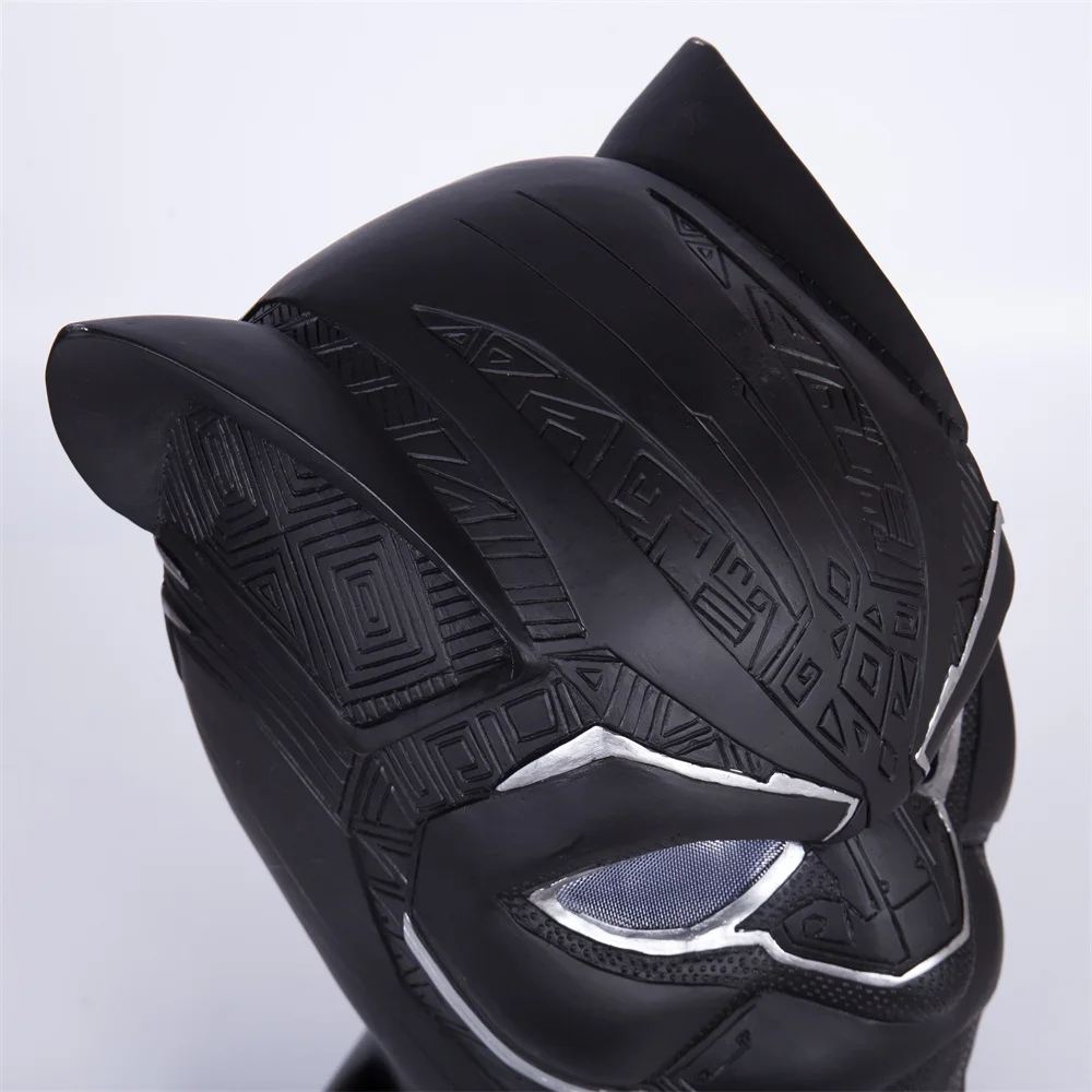2018 New Black Panther Helmet Cosplay T'Challa Mask Halloween Party Helmet Prop (12)