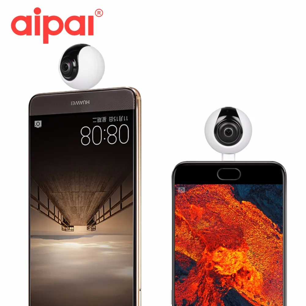360 Degree Mini panoramic Camera 2048 1024 Ultra HD Video Wide Dual Angle Fish Eye Lens