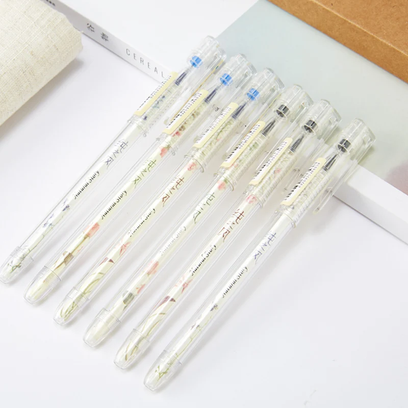 AIHAO Pure Wind Gel Pen 12 Pcs 8653 Business Office Signature Pen 0.35mm Student Special Needle Water-based Pen Writing Too