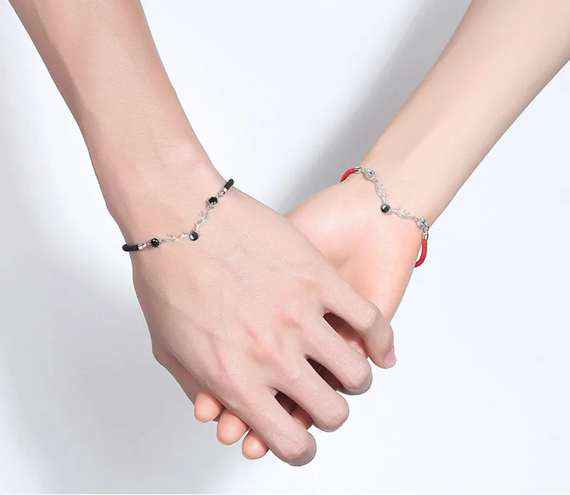 

Fashion Lucky Red String Bracelets for Women Men Charm Bracelet 100 Languages I Love You Memory Lovers Bangle Romantic Jewelry