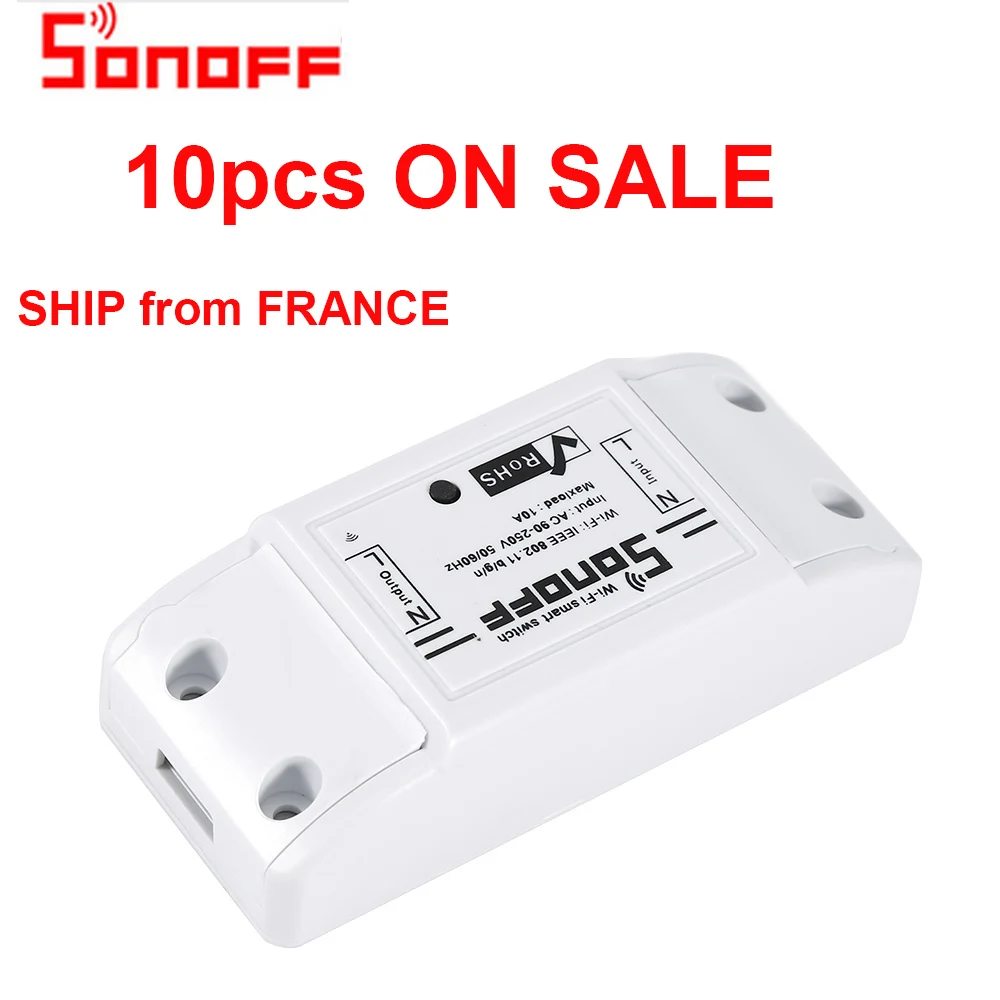 

10PCS SONOFF Basic Wireless Wifi Switch Remote Control Automation Module DIY Timer Samrt Home Work with Google Home Alexa HWC