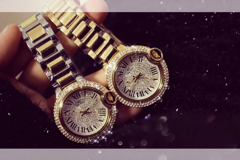 Модные г. новые высококачественные Лидирующий бренд роскошные золотые женские часы женские кварцевые Рим масштаб со стразами женские водонепроницаемые часы со стразами часы женские наручные модные часы для девочек