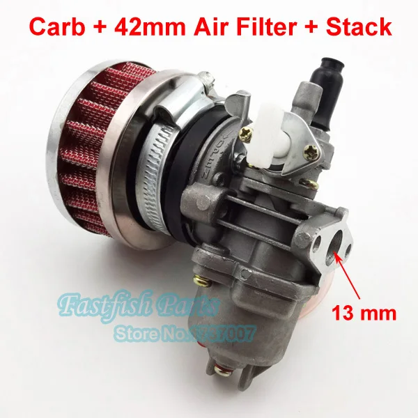 Carburatore + Filtro Aria 44mm Per Mini Moto 47cc 49cc - Compatibile Con Go Kart E Quad