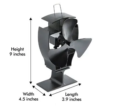 Экологический вентилятор для дровяной печи с 4 лопастями для камина для эффективного распределения тепла