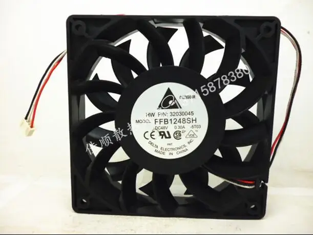 

DELTA P/N:32030045 FFB1248SH 120*120*25 48V 0.30A 12cm fan