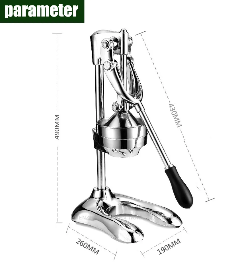 Зеленый тихий руководство соковыжималка машина Нержавеющая сталь Материал соковыжималка подходит различных фруктов 1 шт. высокое