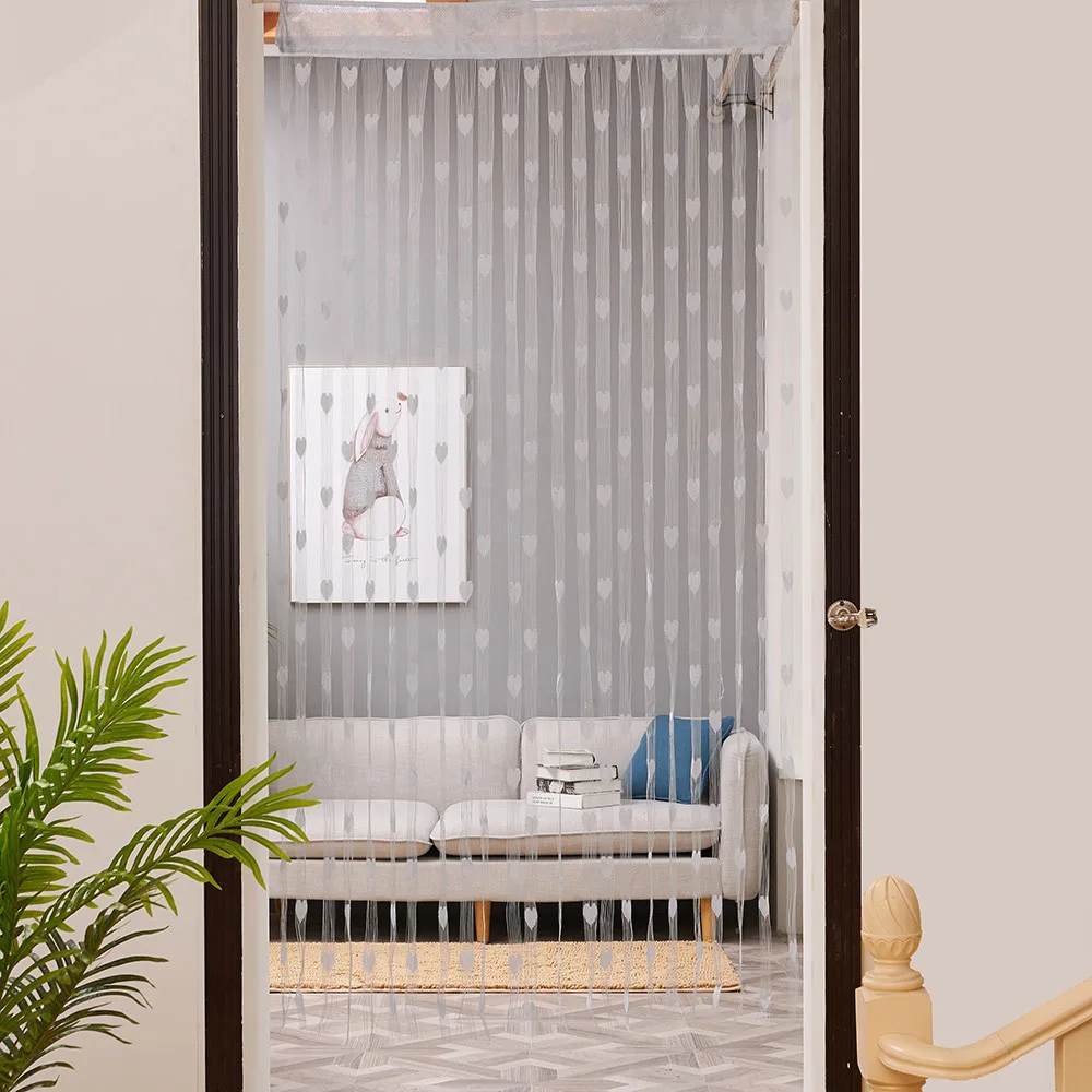 

50x200cm Love Heart String Curtain Window Door Divider Sheer Curtain Valance