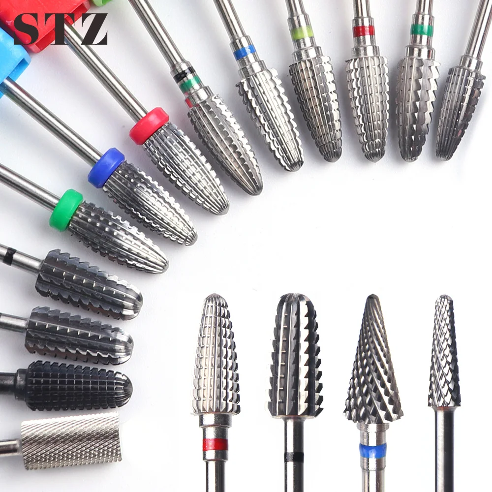 

STZ 1pcs Tungsten Carbide Nail Drill Bits Cutters For Manicure Milling Cutter Metal Bit Pedicure Nail Files Machine Tools #1014