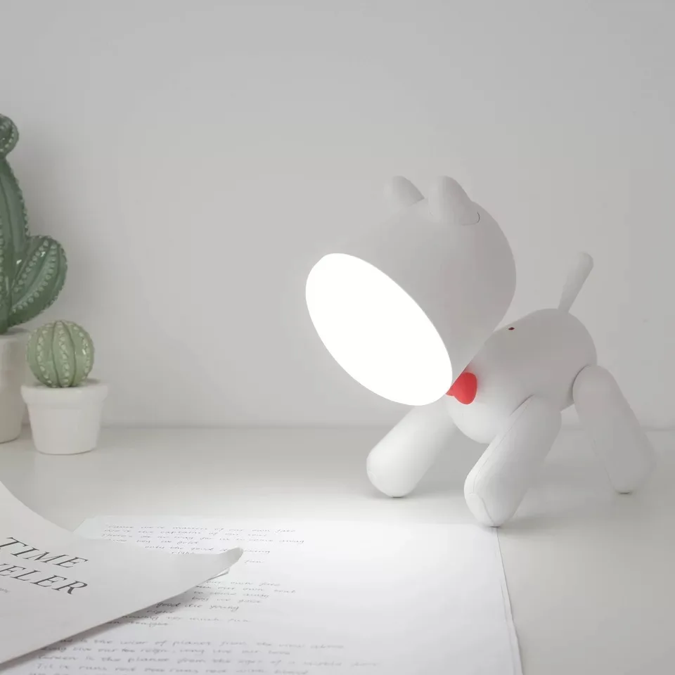 Creative Janpim new strange lights puppy night light with reading light 3 block dimming children USB charging 3D table lamp