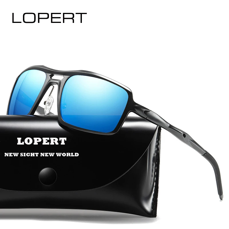 

LOPERT Aluminum Magnesium Pilot Polarized Sunglasses Men Coating Mirror drive Glasses oculos Male Eyewear Accessories For Men