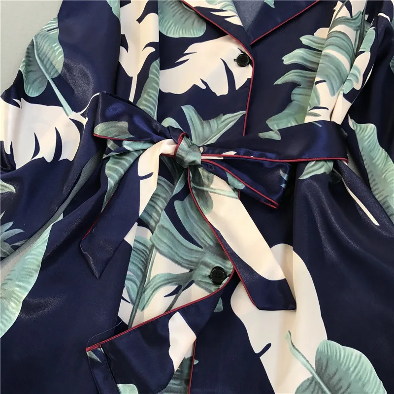 2018-new-Silk-Pijama-Suit-Women-Two-Piece-Set-Woman-Pyjama-8446 (2)