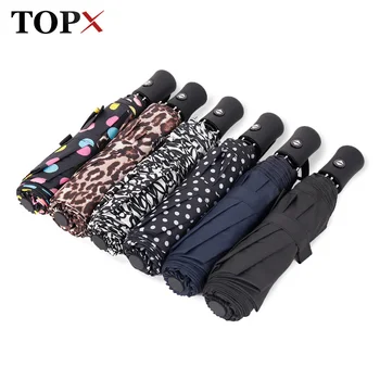 

New Full Automatic Umbrella Rain Women Men 3Fold Light and Durable Colourful Strong Umbrellas Kids Rainy Sunny Wholesale Price