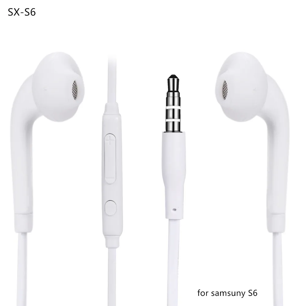 

3.5mm In-Ear Stereo Earphones Earbuds Headset With Mic & Remote Volume Control For Samsung Galaxy S4 S6 i9800 S6 Edge