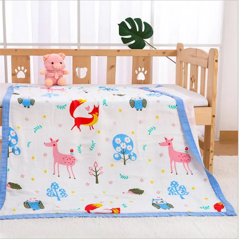 110*120 см 4 слоя бамбуковое хлопковое теплое одеяло для кровати муслиновые одеяла для пеленания новорожденных