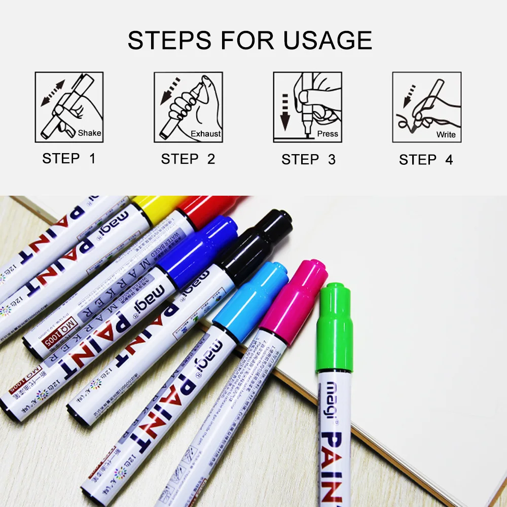 Umitive 1 шт. Краска Маркер не может протереть шина Touch Up Pen альбом граффити DIY белый маркер ручка