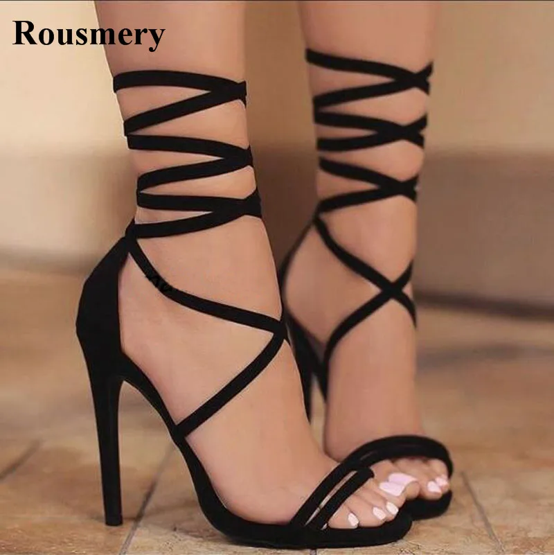 High Quality New Fashion Women Open Toe Strap Cross Gladiator Sandals Cut-out Ankle Strap Wrap High Heel Sandals цена High Quality New Fashion Women Open Toe Strap Cross Gladiator Sandals Cut-out Ankle Strap Wrap High Heel Sandals цены онлайн