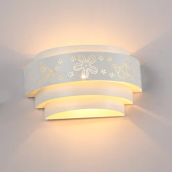

Modern fashion butterfly flower E27 wall lights wall lamps mirror front lamps stereoscopic carved Indoor Lighting wall lamp