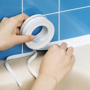 

3.2m X 3.8cm Kitchen Bathroom Wall Seal Ring Tape Waterproof Tape Mold Proof Adhesive Tape home & living