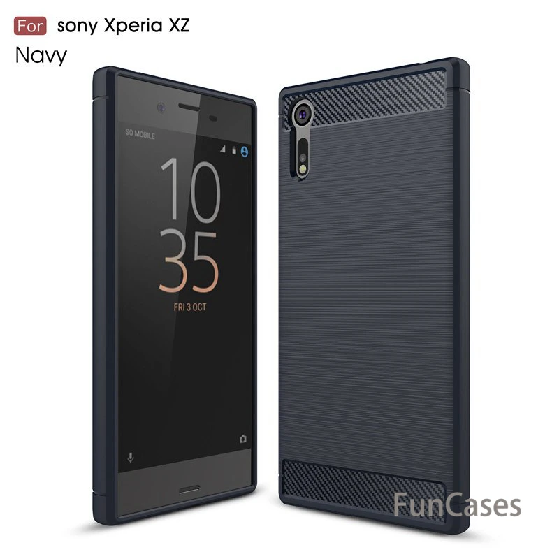 Роскошный чехол из углеродного волокна и ТПУ для sony Xperia XZ XZ2 XZ3 XA1 Ультра мягкий