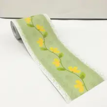 Прекрасный желтый цветок обои границы клейкая наклейка s Водонепроницаемый Ванная Кухня плитка наклейка детская комната Настенный декор EZ055