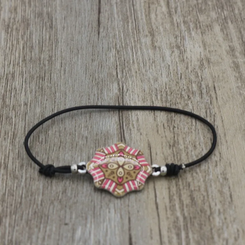 Mandala Patterns pendant charm bracelets (1)