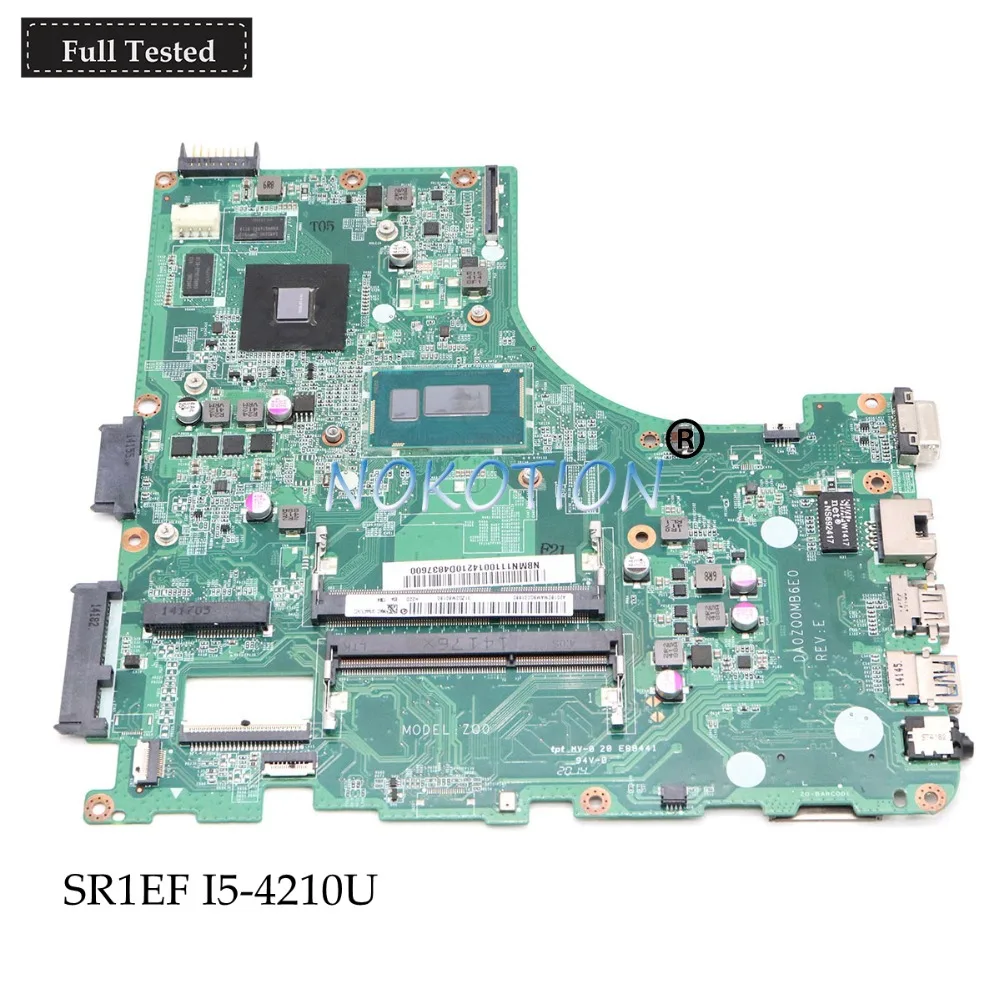 NOKOTION DA0ZQ0MB6E0 NBMN111001 NB MN111 001 laptop motherboard For font b acer b font aspire E5