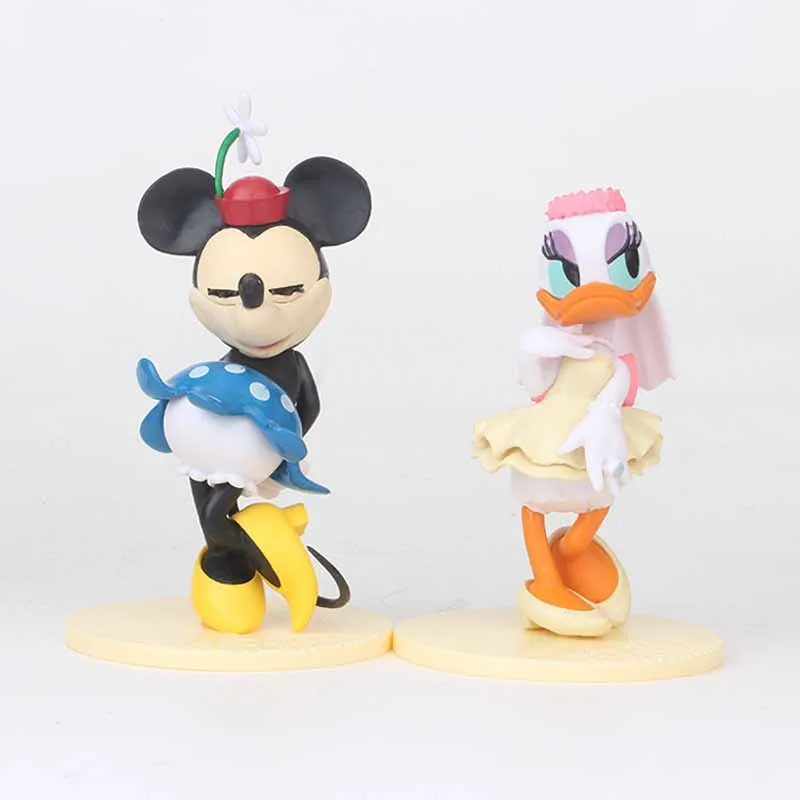 2018 disney 6 шт./компл. фигурки и игрушки Аниме окружающие детские Микки Минни Дональд