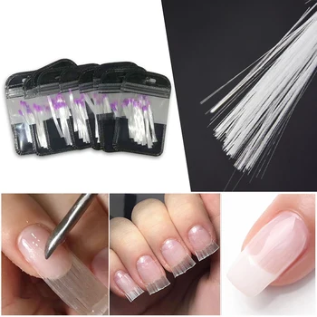 

30pcs Professional Fiberglass Nail Extension Nail Form 5.5CM Nail Silk Extension Fibernails Manicure Tool Acrylic False Nail Tip