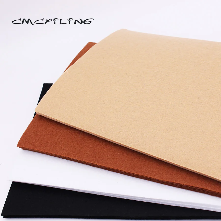 10 Pcs/Lot 20X30cm 1 MM Thickness Hard Felt Sheets For DIY Needlework Crafts Scrapbook Toys/Non-Woven/ Polyester Cloth felt fabric sheet
